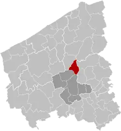 Location of Lichtervelde in West Flanders
