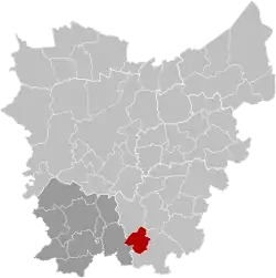 Location of Lierde in East Flanders