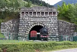 Reconstruction of the old entrance to the Mont-Cenis railway tunnel