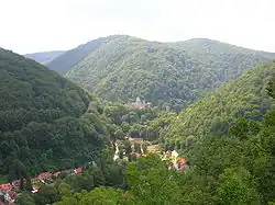 Alsó-Hámor viewed from Szeleta cave.