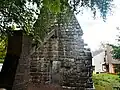 Metal strut holding up the wall