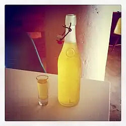 Limoncello liqueur