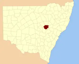 Location in New South Wales