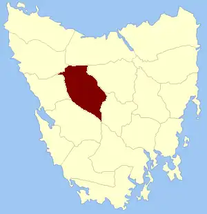 Location in Tasmania
