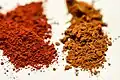 Burnt and raw sienna