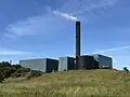 The incineration plant of Lisbjerg Forbrændingen is a landmark of the area.