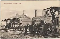 Lismore Railway Station in the late 1890s/early 1900s, platform view (from an old postcard)