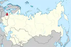 Location of annexed Lithuania (red) within the Soviet Union