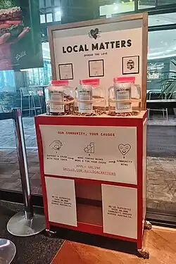 A Local Matters stand at Grill'd Carousel, WA