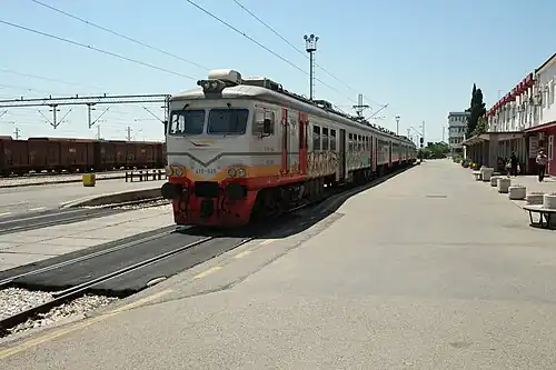 A ŽS 412 at Podgorica railway station, August 2016.