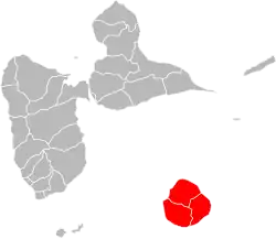 Location of Marie-Galante within the department