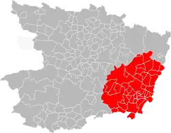 Location within the Maine-et-Loire department