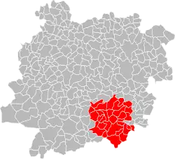Location of Agen within the department