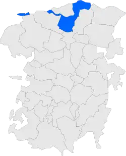 Map showing location within Catalonia