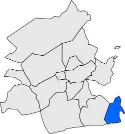 Location of Cunit within Baix Penedès, Catalonia