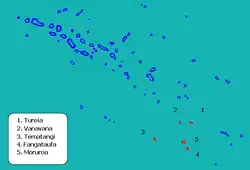 Location of Tureia
