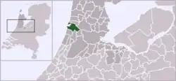 Within North Holland; and the Netherlands (inset, left)