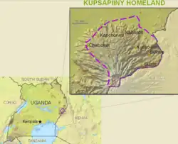 Location of the Sebei People in Mt. Elgon.