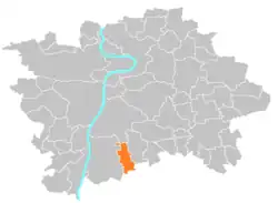 Location of Libuš in Prague