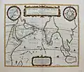 Location of Persian gulf and Arabian gulf by Joannes Janssonius, Amsterdam, 1640