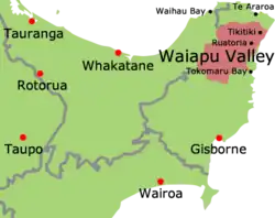 Location of Waiapu Valley