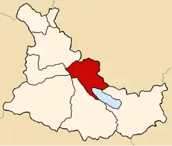 Location of Langui in the Canas province