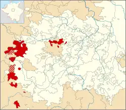 Saxony-Eisenach around 1680 (without the county of Sayn-Altenkirchen)