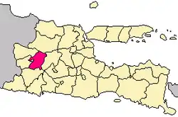 Location within East Java