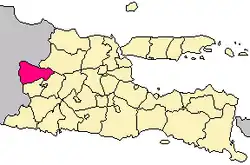 Location within East Java