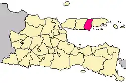Location within East Java