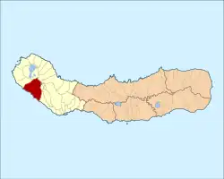 Location of the civil parish of Feteiras in the municipality of Ponta Delgada