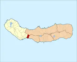 Location of the civil parish of Livramento in the municipality of Ponta Delgada