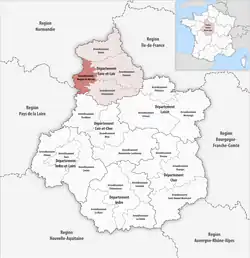 Location within the region Centre-Val de Loire