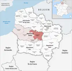 Location within the region Hauts-de-France