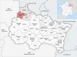 Location within the region Grand Est