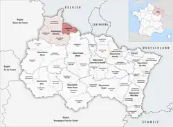 Location within the region Grand Est
