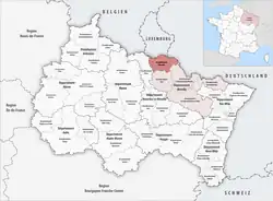 Location within the region Grand Est