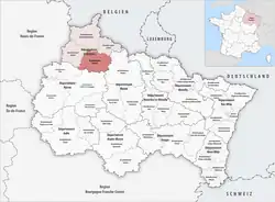 Location within the region Grand Est