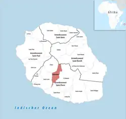 Location of Entre-Deux