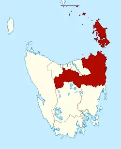 Map showing the electoral division of McIntyre