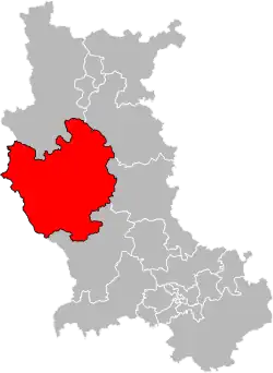 Location of Boën-sur-Lignon