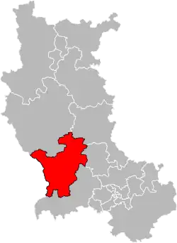 Location of Montbrison