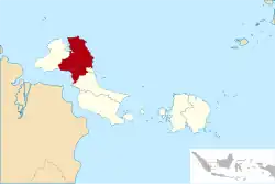 Location within Bangka Belitung Islands