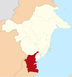Location within East Kalimantan