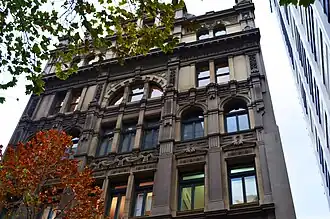 Lombard Building, Queen Street, Melbourne, 1890. Architects Balfour, Elliott & Co.