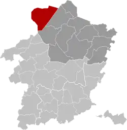 Location of Lommel in Limburg