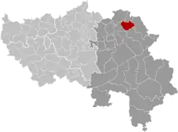 Location of Lontzen in the province of Liège
