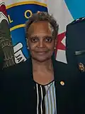 Lori Lightfoot (#56) was the first African American female and the first openly lesbian mayor of Chicago.