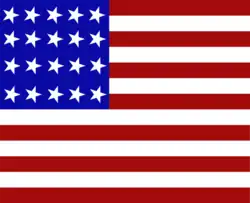 Digital Reconstruction of 24 star flag flown by Copperheads in Los Angeles, California on June 1, 1861[38]