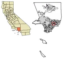 Location of Avocado Heights in Los Angeles County, California